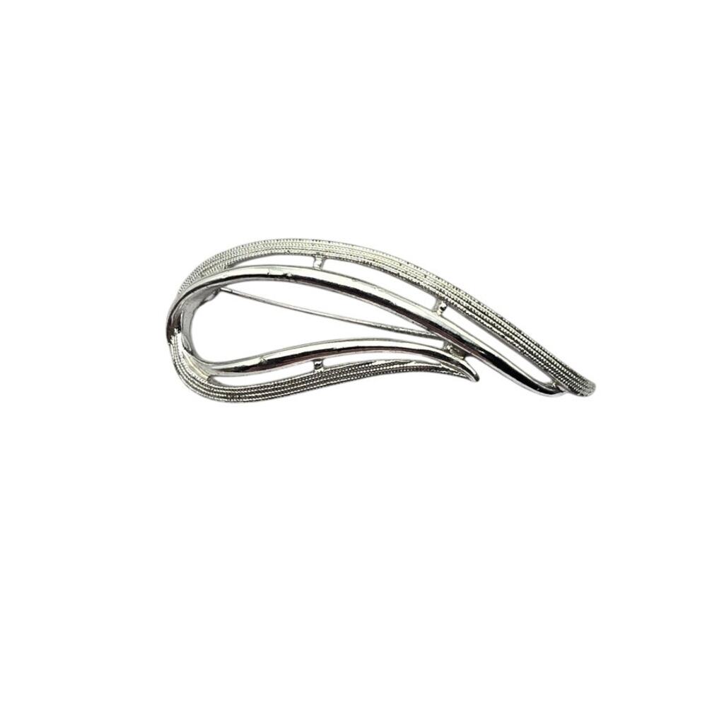 Sarah Coventry Openwork Geometric Brooch Pin Silver - Vintage Elegance